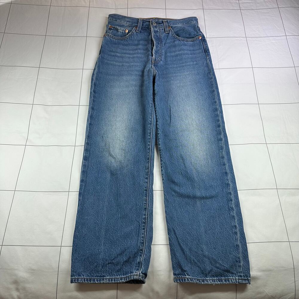 Levi's Premium Jeans Womens 27 Blue Ribcage Straight Button Fly Medium Wash